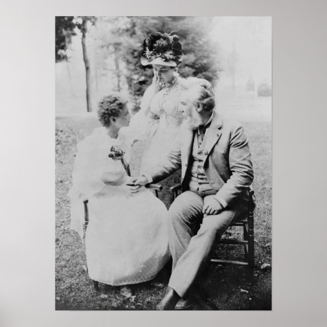 Alexander Graham Bell with Helen Keller Poster (Front)