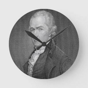 Alexander Hamilton (1757-1804) engraved by John Fr Round Clock