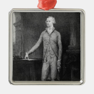 Alexander Hamilton, after the painting of 1792 Metal Ornament