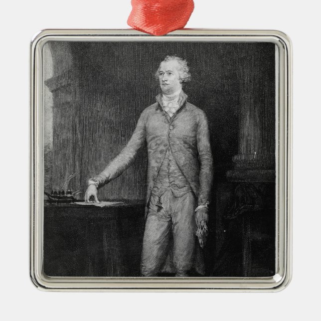 Alexander Hamilton, after the painting of 1792 Metal Ornament (Front)