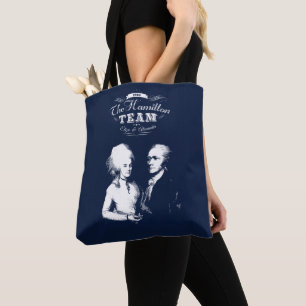 Alexander Hamilton, Eliza. History Gifts. Portrait Tote Bag