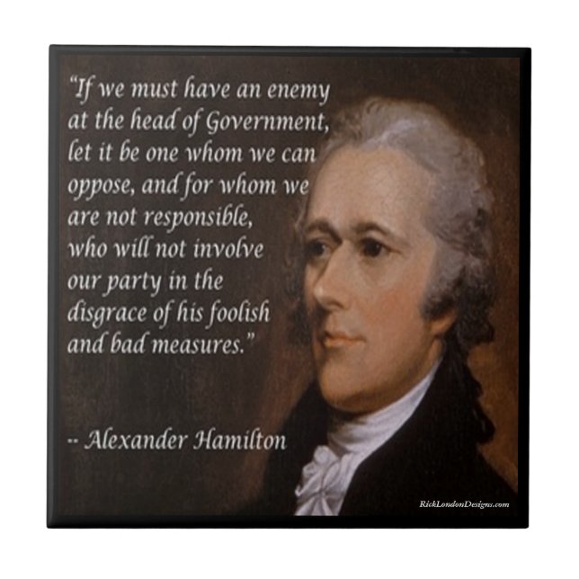 Alexander Hamilton "Enemy Leader" Ceramic Tile (Front)
