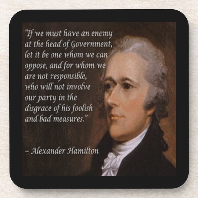 Alexander Hamilton "Enemy Leader" Gift Coaster (Front)