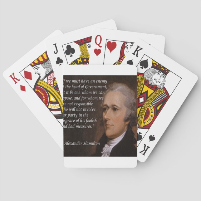 Alexander Hamilton "Enemy Leader" Gift Playing Cards (Back)