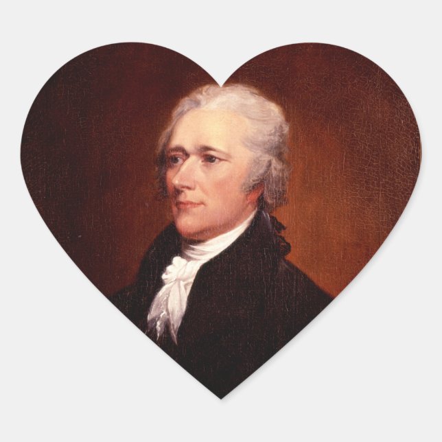 Alexander Hamilton Heart Sticker (Front)