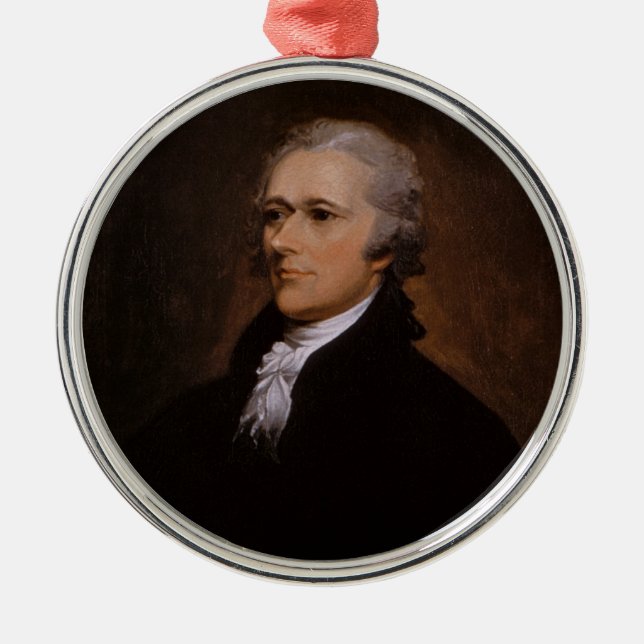 Alexander Hamilton Metal Tree Decoration (Front)
