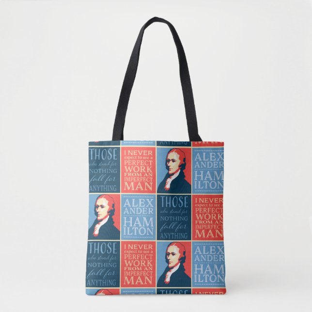 Alexander Hamilton Quotations Tote Bag (Front)