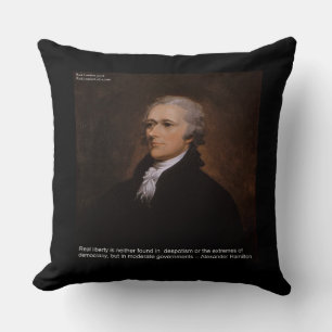 Alexander Hamilton "Real Liberty" Lrg Throw Pillow