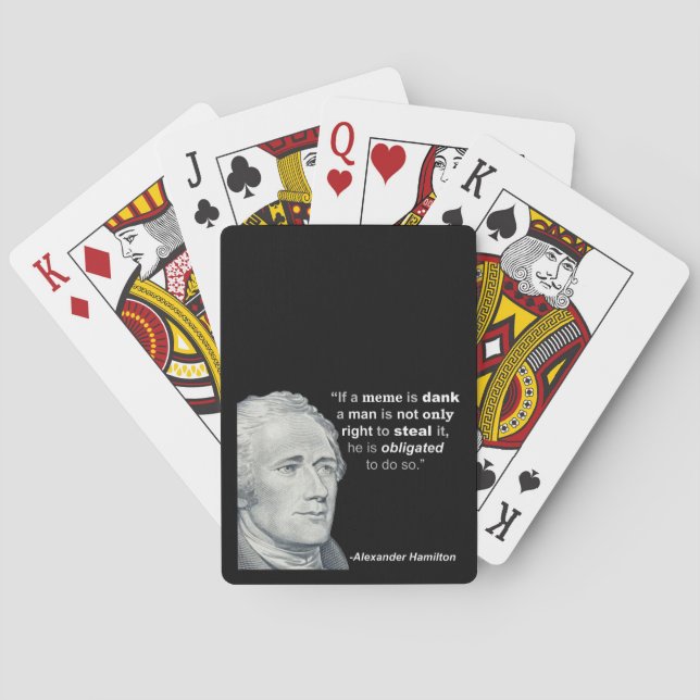 Alexander Hamilton’s Dank Meme - Playing Cards (Back)