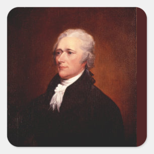 Alexander Hamilton Square Sticker