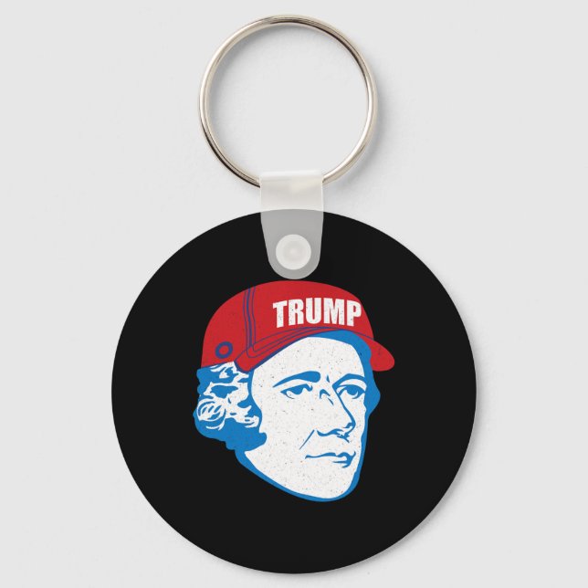 Alexander Hamilton Trump Hat 2020 Election Republi Key Ring (Front)