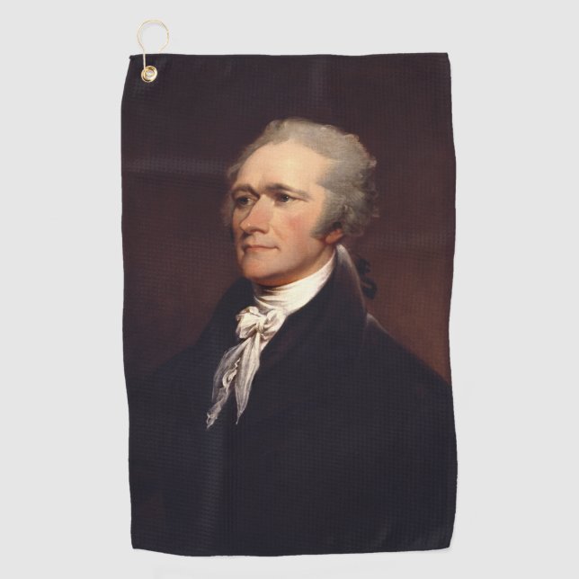 Alexander Hamilton: US Founding Father, Historical Golf Towel (Front)