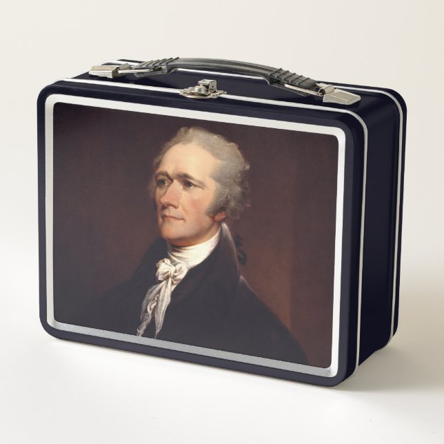 Alexander Hamilton: US Founding Father, Historical Metal Lunch Box (Front)