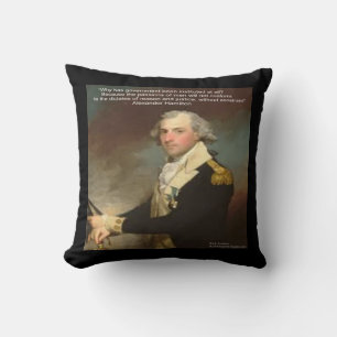 Alexander Hamilton & "Why Government" Quote Pillow