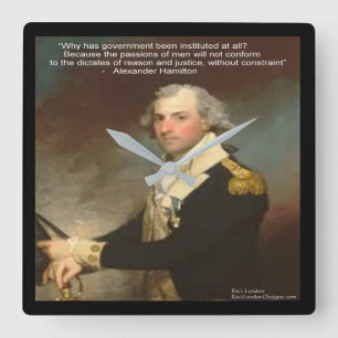 Alexander Hamilton & "Why Government" Wall Clock