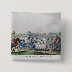 Alexander I  and Napoleon 15 Cm Square Badge