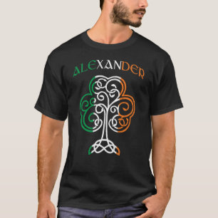 ALEXANDER Irish Name Shamrock Ireland Flag Family T-Shirt