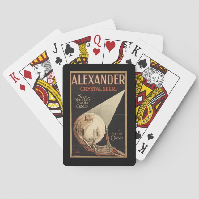 Alexander Magician Crystal Seer  Playing Cards (Back)