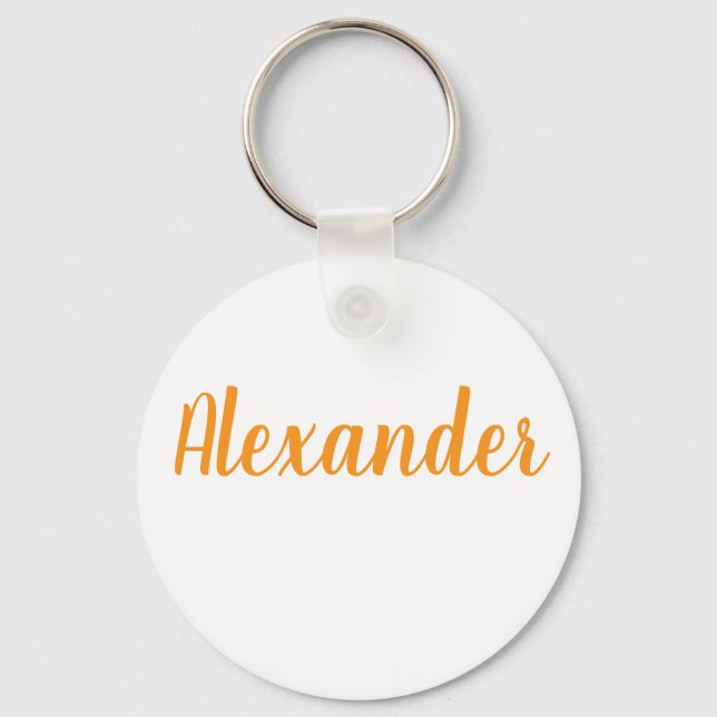 Alexander name Metal ring keychain (Front)