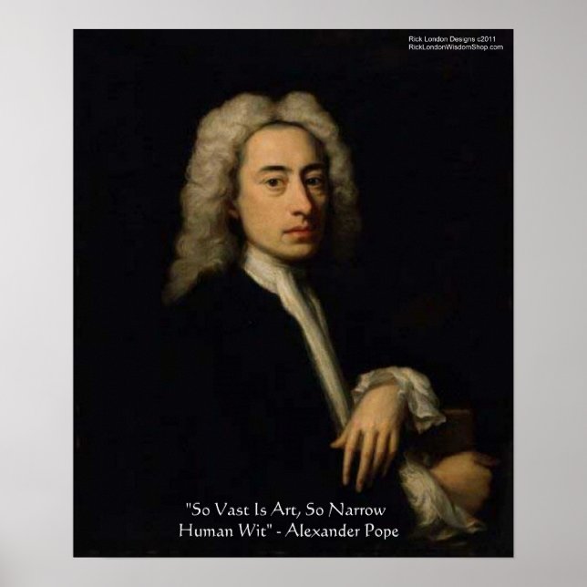 Alexander Pope "Art Vs Wit" Wisdom Quote Posters (Front)