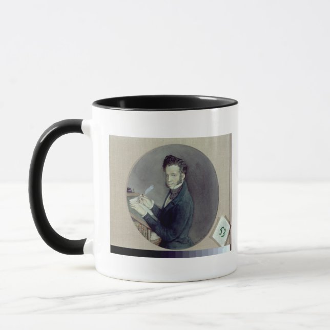 Alexander Pushkin  at Work, 1899 Mug (Left)