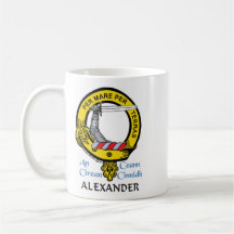 ALEXANDER Scottish Clan Crest Mug