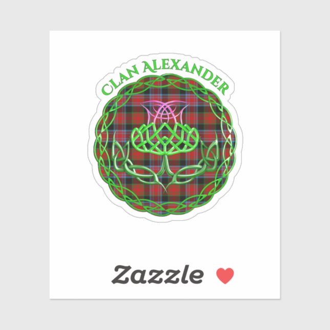 Alexander Scottish Tartan Celtic Thistle (Sheet)