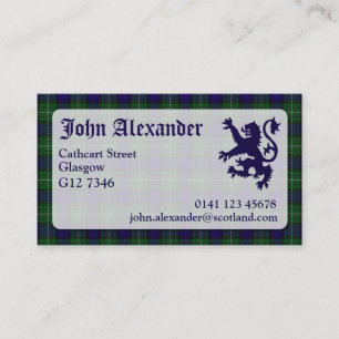 Alexander Tartan Business Card