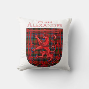 Alexander Tartan Scottish Plaid Lion Rampant Cushion