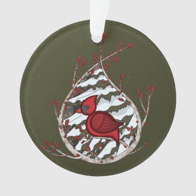 Alexander the Cardinal Acrylic Ornament (Front)