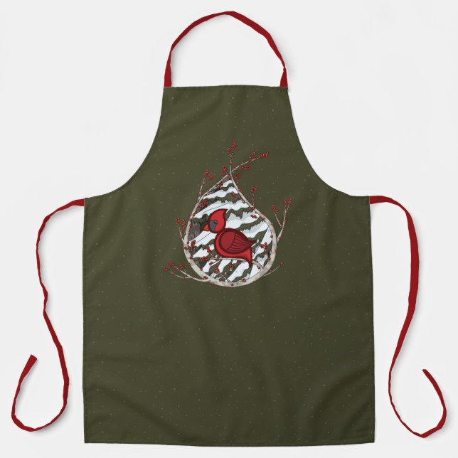 Alexander the Cardinal All-Over Print Apron (Front)