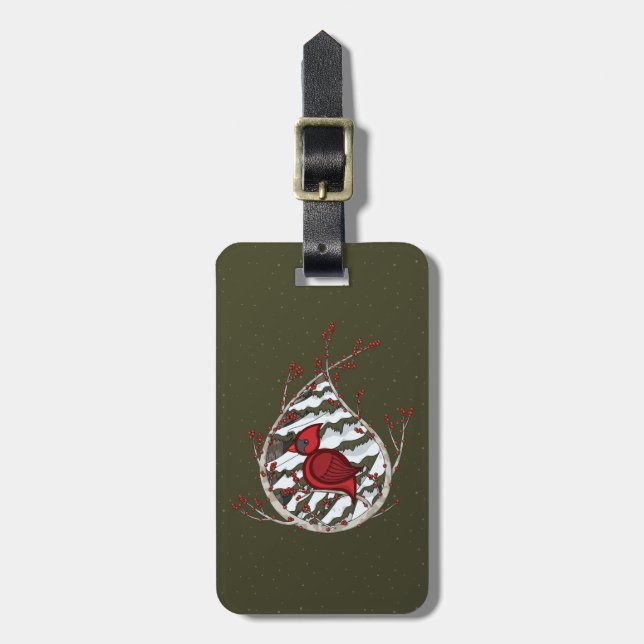 Alexander the Cardinal Luggage Tag (Front Vertical)