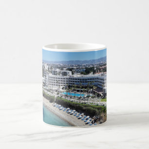 Alexander the Great Hotel, Paphos drone view Coffee Mug