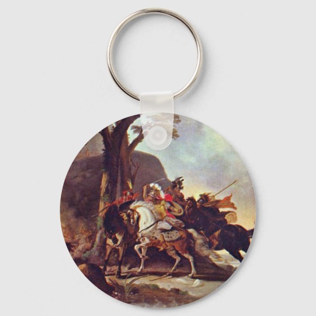Alexander The Great In The Battle Of Granicus Key Ring (Front)