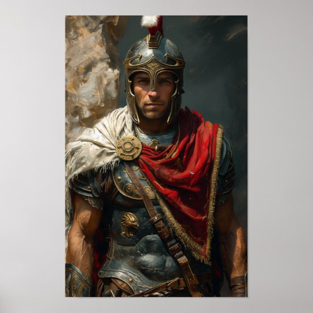 Alexander the Great Portrait Poster with Helmet (Front)