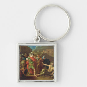 Alexander the Great visits Diogenes at Corinth Key Ring
