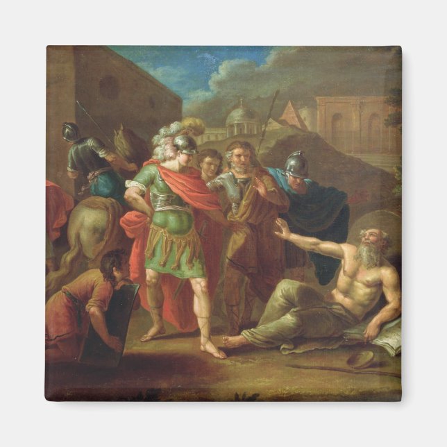 Alexander the Great visits Diogenes at Corinth Magnet (Front)