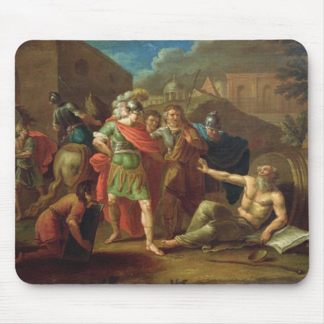 Alexander the Great visits Diogenes at Corinth Mouse Pad (Front)