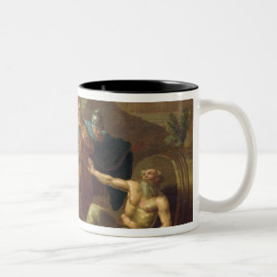 Alexander the Great visits Diogenes at Corinth Two-Tone Coffee Mug
