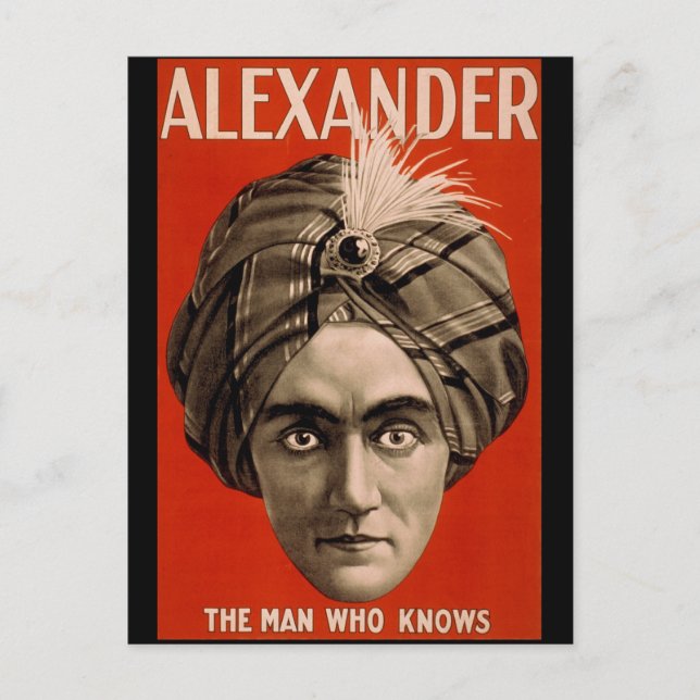 Alexander the man who knows Magic Postcard (Front)