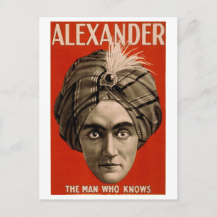 "Alexander : The Man Who Knows" Vintage Card