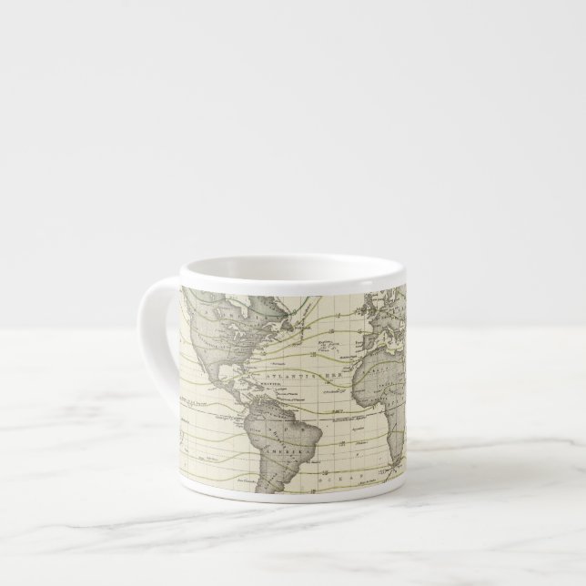 Alexander von Humboldt's system isothermal curves Espresso Cup (Front Left)