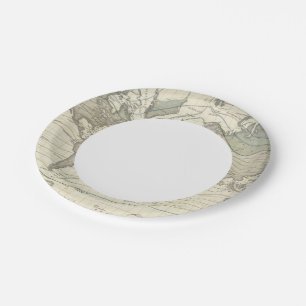 Alexander von Humboldt's system isothermal curves Paper Plate