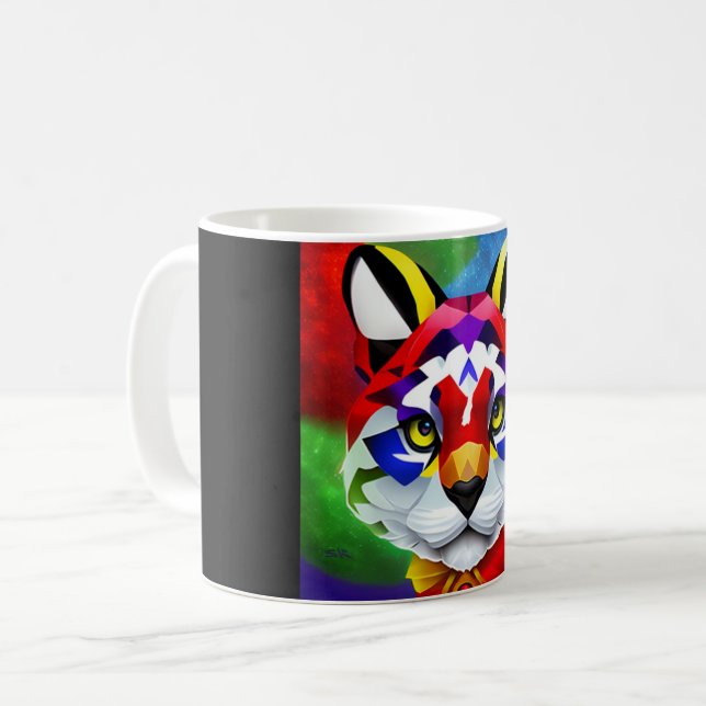 Alexander's Cat black centre mug (Front Left)