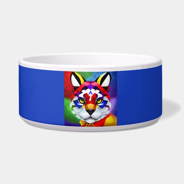 Alexander's Cat blue large pet bowl (Front)