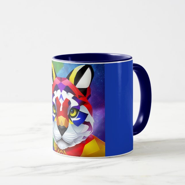 Alexander's Cat navy blue center combo mug (Front Right)
