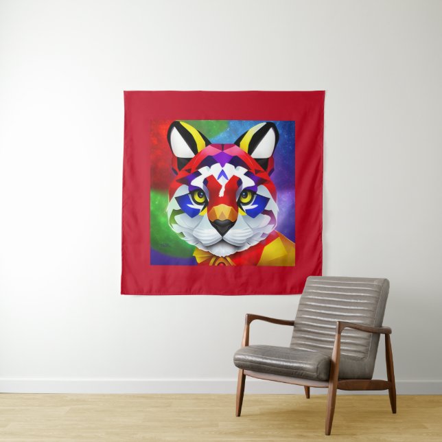 Alexander's Cat red tapestry (In Situ)