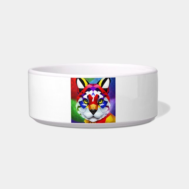 Alexander's Cat white medium pet bowl (Front)