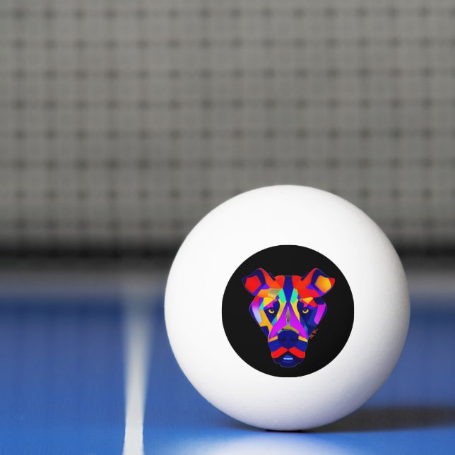 Alexander's Dog black 3-star ping pong ball (Net)