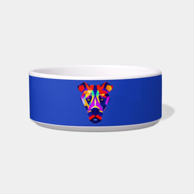 Alexander's Dog blue medium pet bowl (Front)